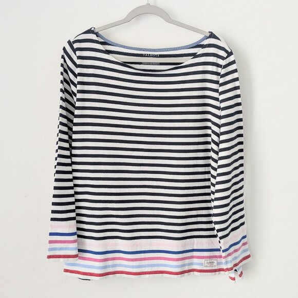 Talbots Authentic Talbots Tee in Harbor Stripe - Picture 2 of 9